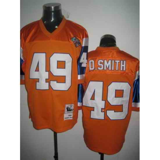 Denver Broncos 49 D.Smith Orange Jersey Throwback